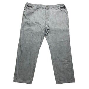 Liberty Blues Jeans Men's 46x29 Hemmed Denim Gray 100% Cotton Straight Leg‎
